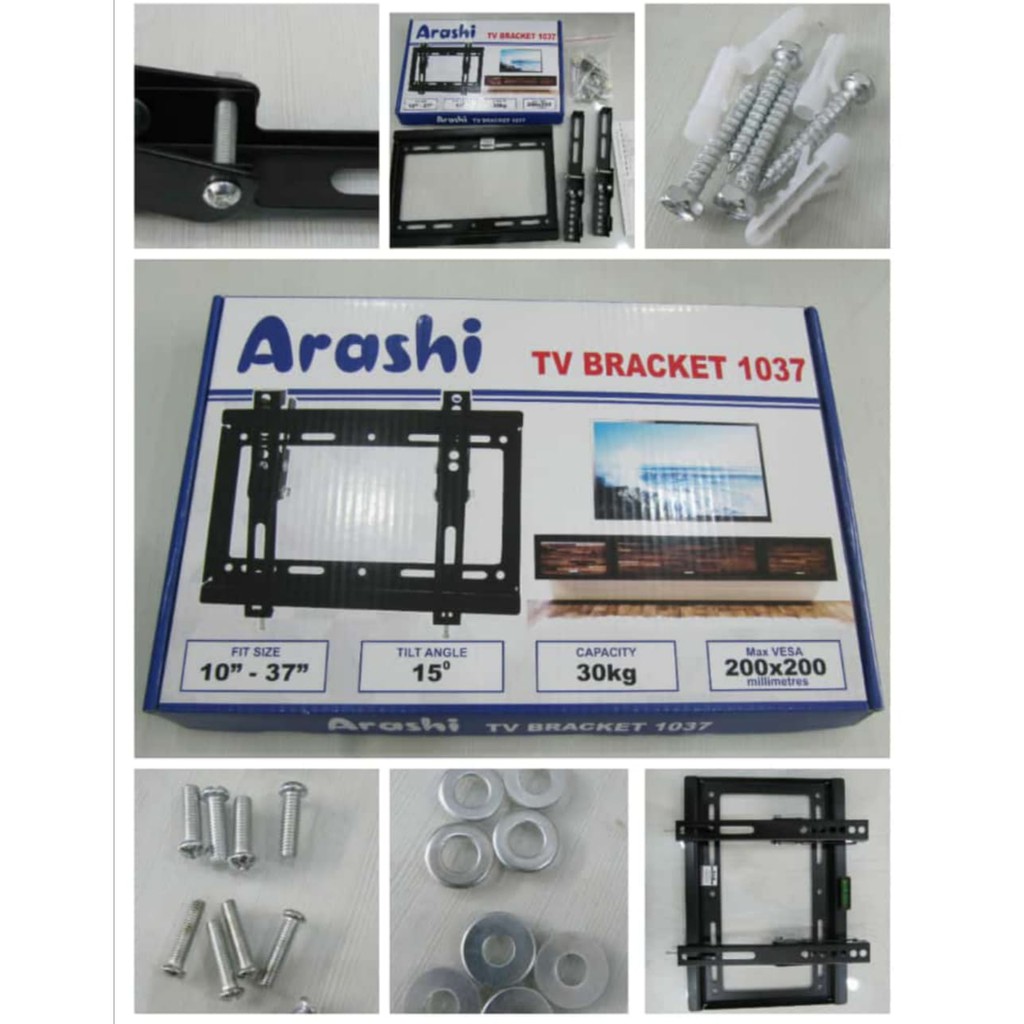 ARASHI Bracket Breket Universal TV LCD / LED 10-37&quot; Fleksibel