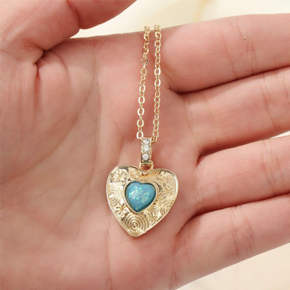 R-flower Heart Locket Necklace Fashion Aksesoris Perhiasan Yang Dapat Disesuaikan Pribadi