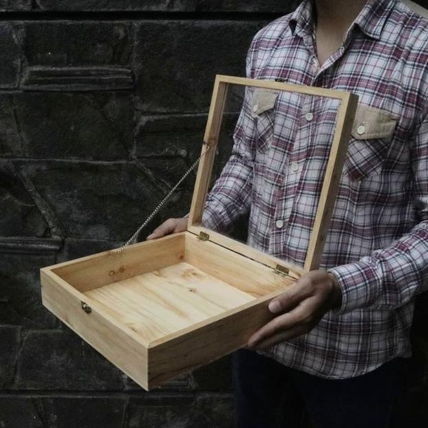 

[COD] Kotak Kayu Akrilik 25 x 25 x 7 cm / Bridesmaid Box / Gifts / Valentine [COD]