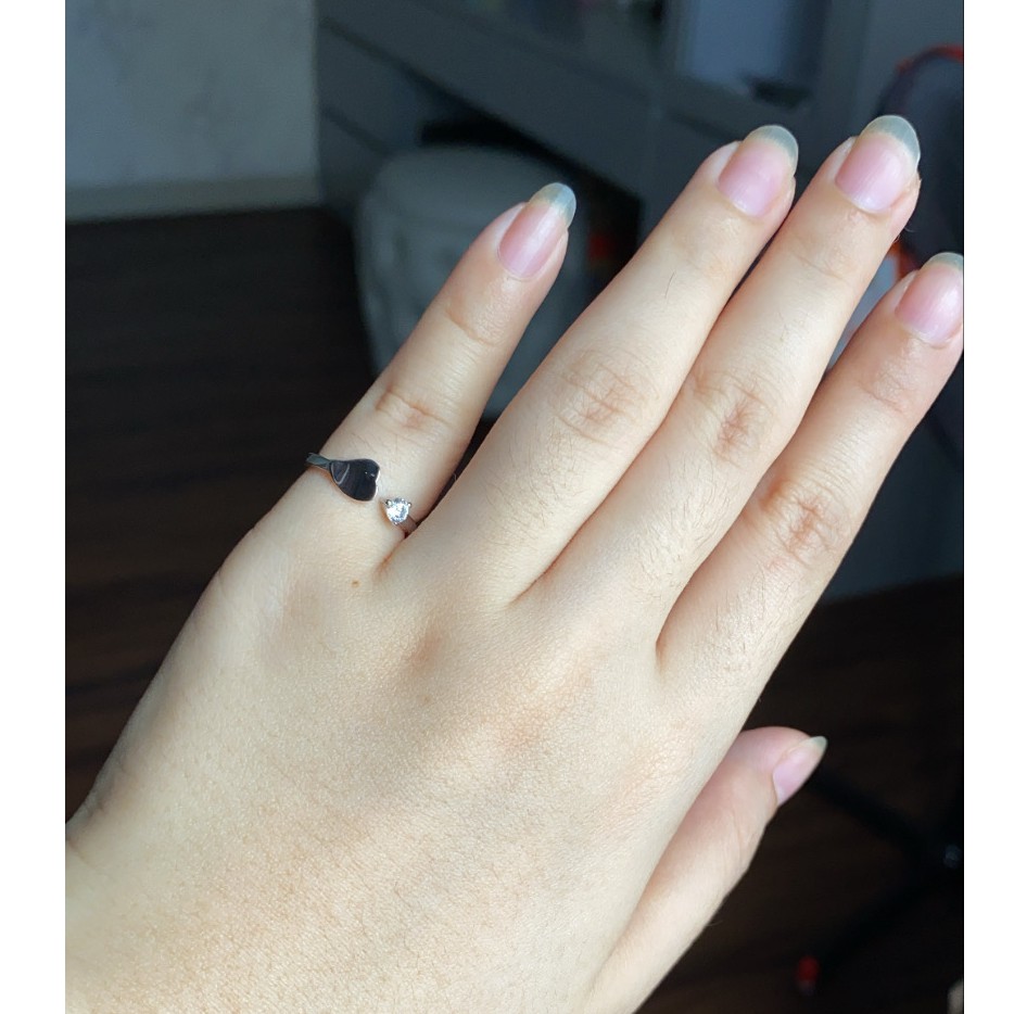 Cincin Perak Wanita Pria Couple Asli S 925 Lapis Rhodium Cocok Kawin Nikah tunangan hadiah RS035