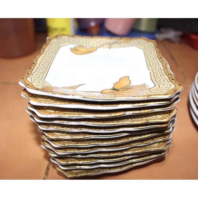 Small Square Plate Vicenza B423 Lily 1 Lusin (Second like New) NETT