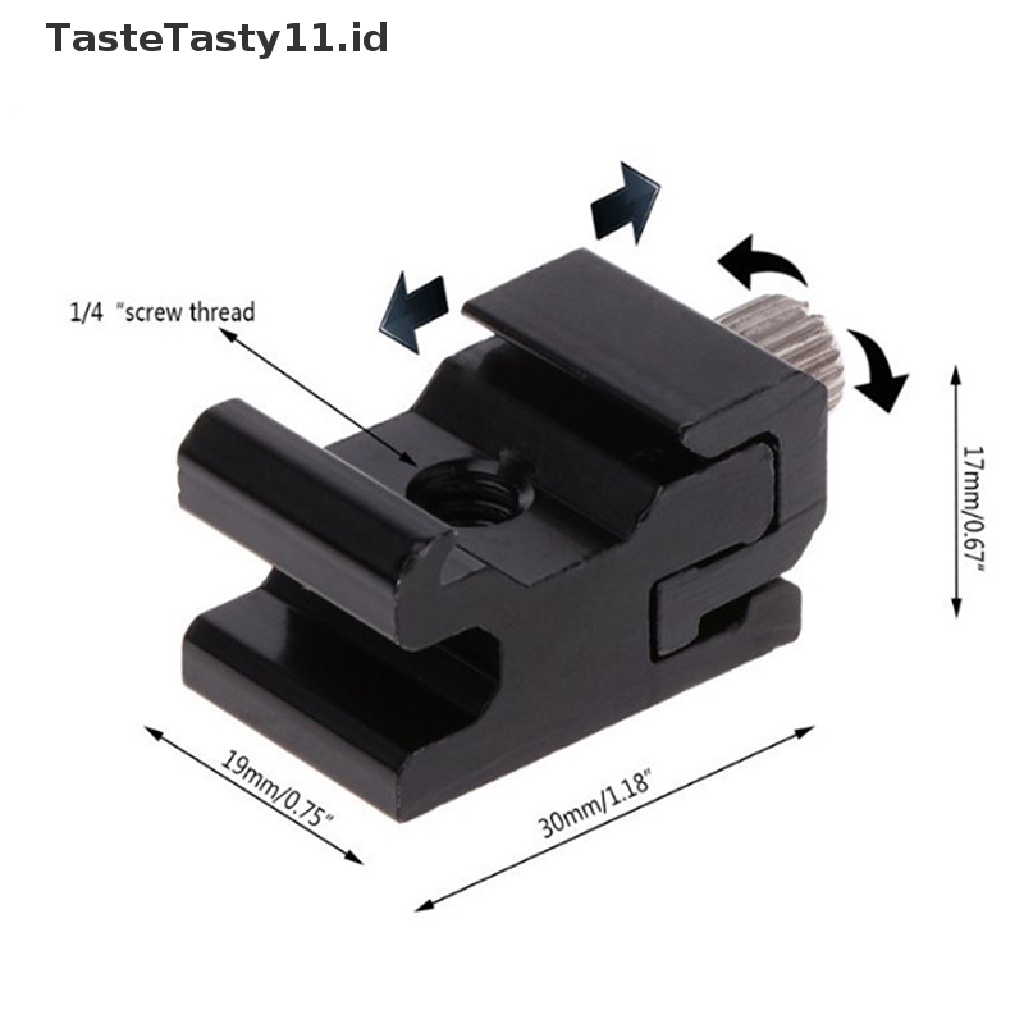 (TasteTasty) Adapter Hot Shoe Lampu Flash Kamera Bahan Metal Dengan Sekrup 1 / 4 &quot;