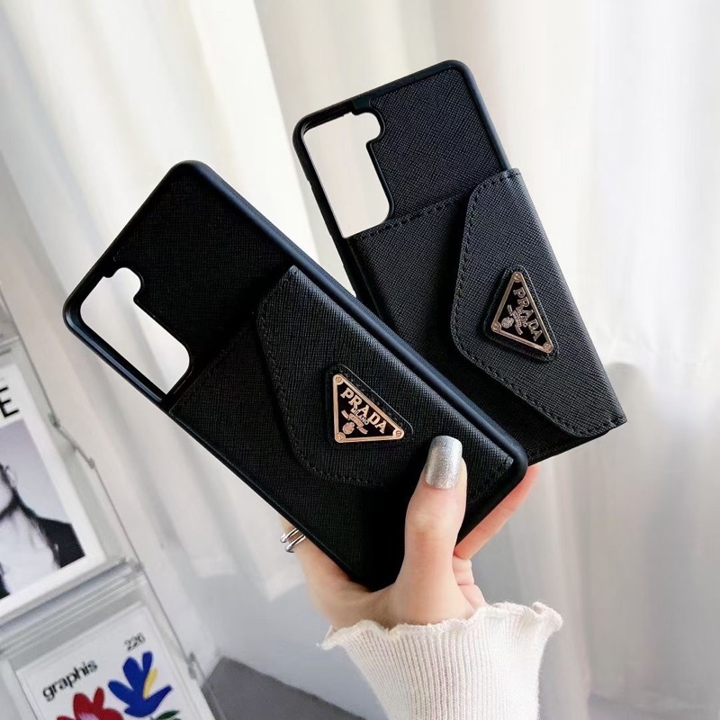 Samsung Galaxy S23 S22 S21 Plus S22 Ultra Note 20 S21+ S22+ S22plus S21plus S21Ultra S22Ultra Case Pra*Da Wallet Leather Card Hard Casing