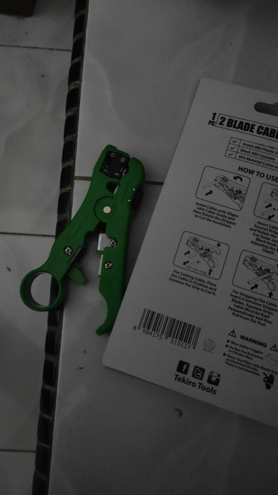 Tang Kupas Kabel Tekiro 2 Blade Cable Stripper Pisau Cutter Kabel Pengupas Kabel