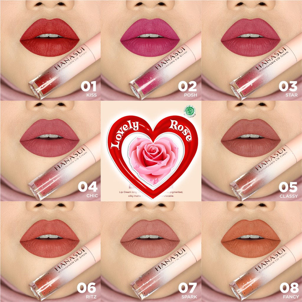 HANASUI LIPCREAM MATTEDORABLE - BEBAS PILIH