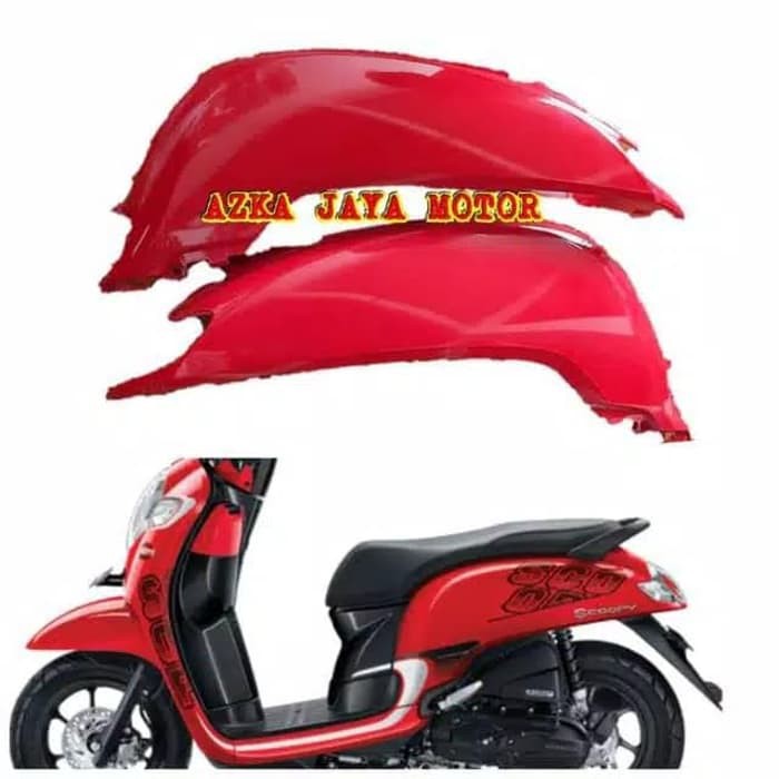 COVER BODY SAMPING HONDA SCOOPY FI 2017/2019 MERAH CABE