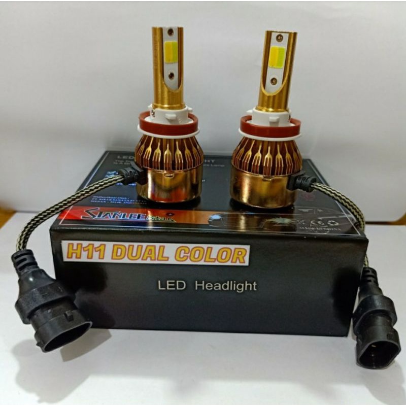 Bohlam Lampu Stanlee Star LED H8 H9 H11 H16 Dual 2 Warna (FL2C)