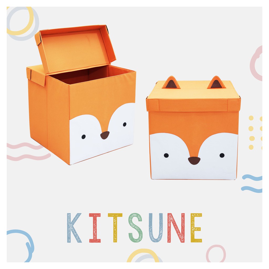 Kubo Kids Kitsune Box Organizer/Kotak penyimpanan