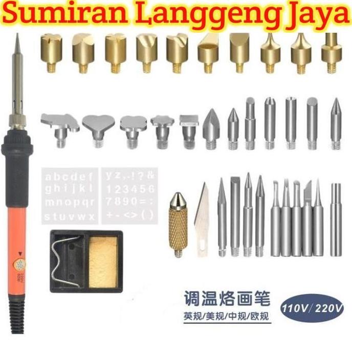 

Solder Alat Lukis Bakar Wood Burning Pen Pyrography 37 Set A59276