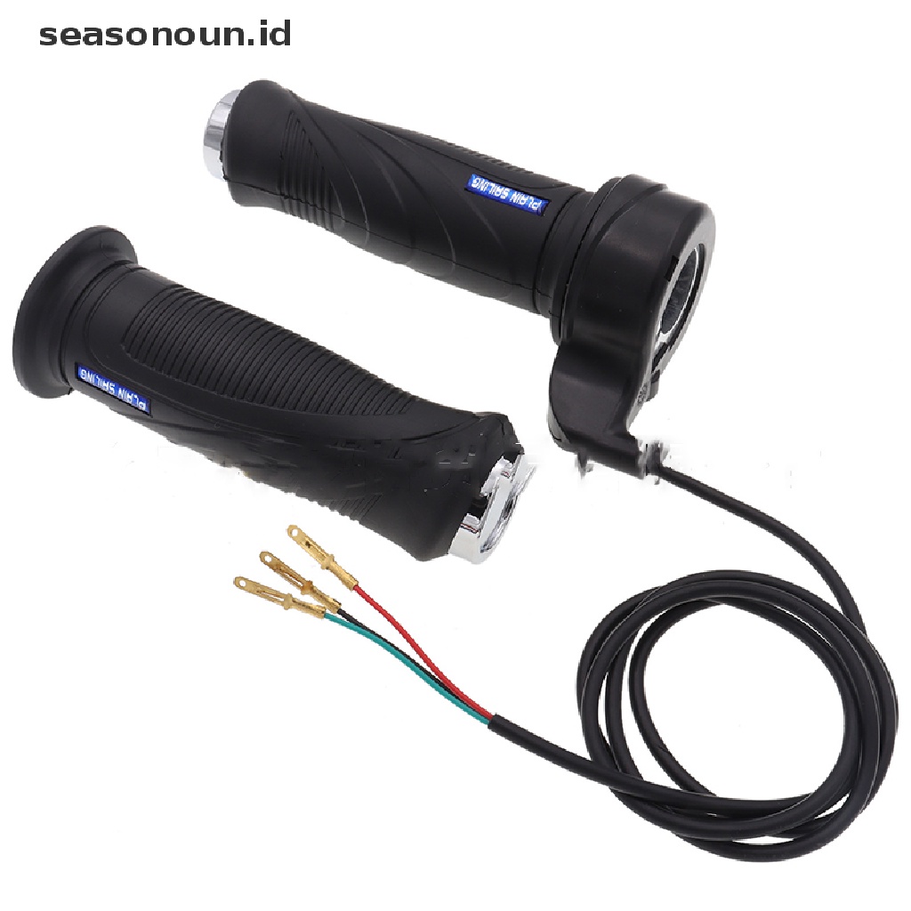 【seasonoun】 3 Wires 12-48v Electric Bicycle Motorcycle Speed Accelerator Throttle Grip .