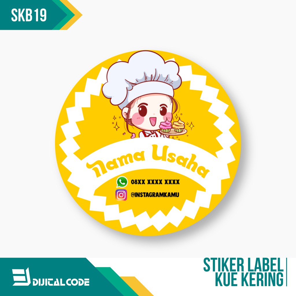 

SKB19 Stiker Label Bulat Untuk Kemasan Makanan