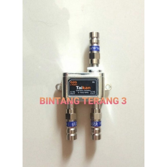 SPLITTER ANTENA TV CABANG 2 WAY SPLITTER SIGNAL DRAF+CONNECTOR