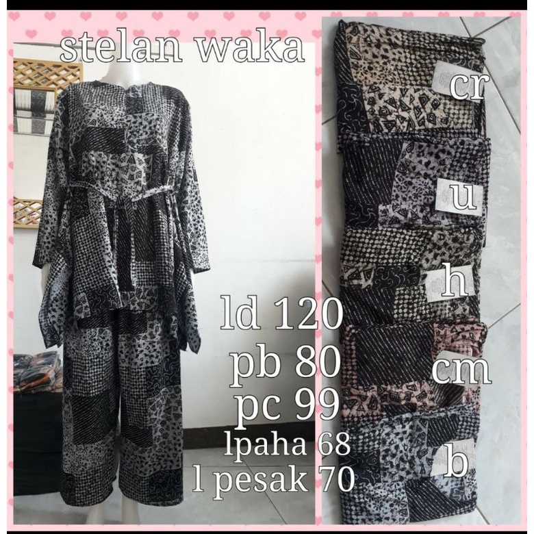 Daster batik Pekalongan setelan celana panjang