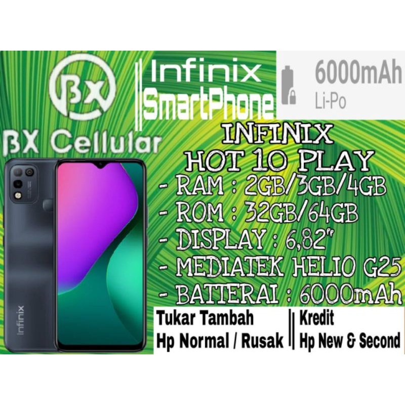 infinix hot 10 play 4/64GB