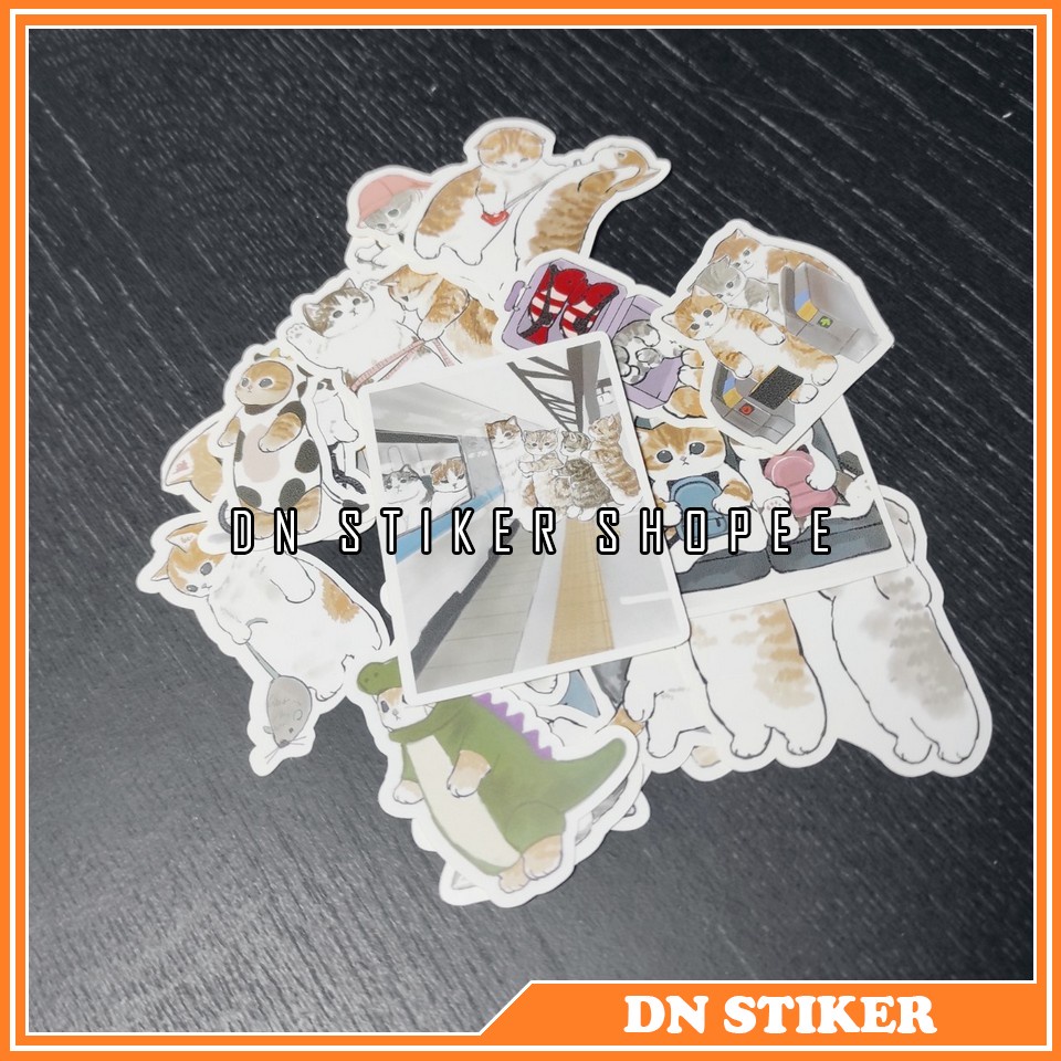 

Stiker kucing stiker kertas glossy kucing cute 21pcs sticker kertas gambar karakter cat cute kucing imut
