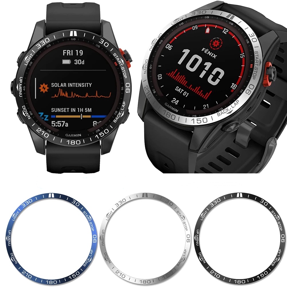 Frame Bezel Smartwatch Garmin Fenix 7 7X 7S Bahan Stainless Steel Bumper