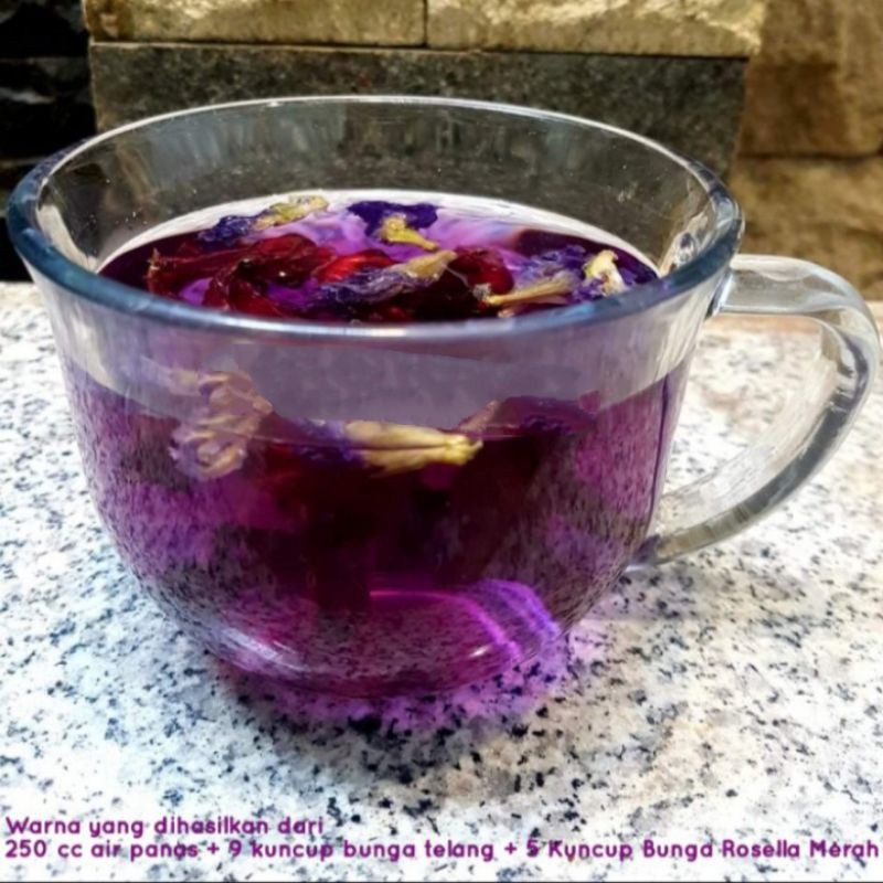 BUTTERFLY PEA TEA : BLUE BUTTERFLY PEA FLOWER TEA / TEH BUNGA TELENG (25 Gram - 100 Gram)