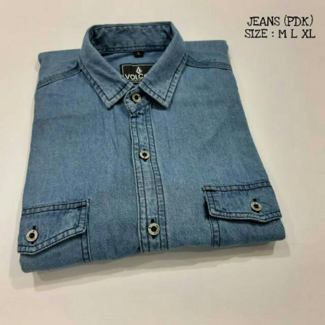 (COD) KEMEJA JEANS PANJANG VOLCOM ORIGINAL