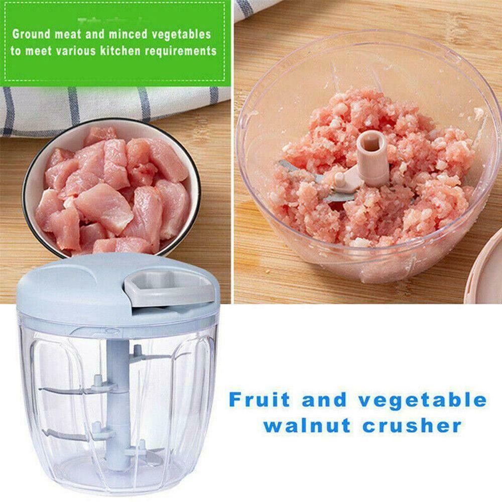 SOLIGHTER Vegetable Chopper New Hand Pull Manual Meat Grinder Vegetable Nuts Shredders Food Chopper Mincer Slicer Masher