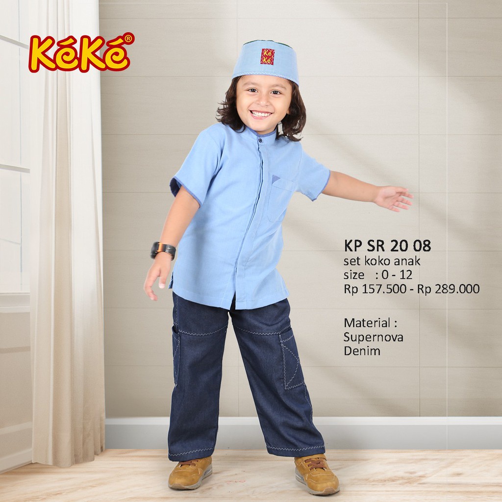 Cod Koko Muslim Anak kode KP SR 20 08 Keke Original Murah Koko Ngaji Koko Diskon Anak 2021 Setelan B