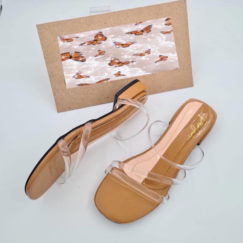 RN - SANDAL WANITA MIKA JELLY TRANSPARAN HAK 3cm by PETER JACKSON