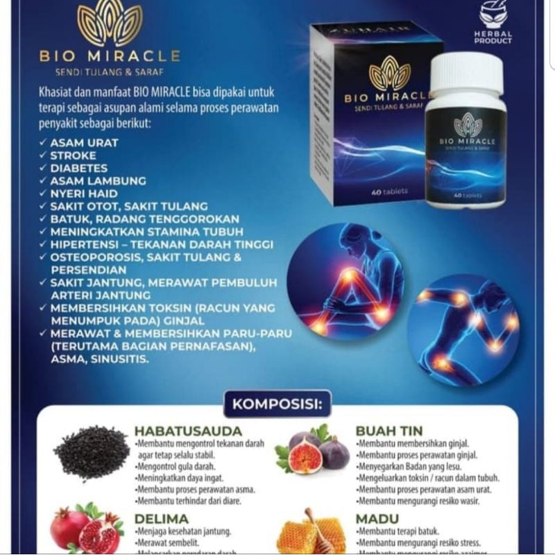 Natural Beauty Shop Bio miracle obat herbal sendi tulang dan saraf zeelora original