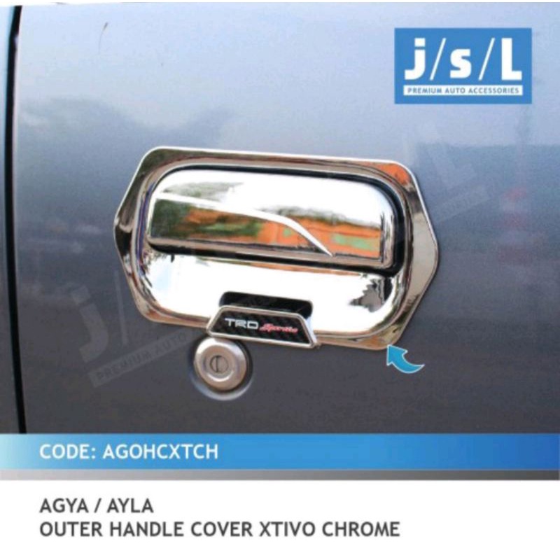 Outer Mangkokan Pintu Agya Ayla Avanza Xenia krom JSL