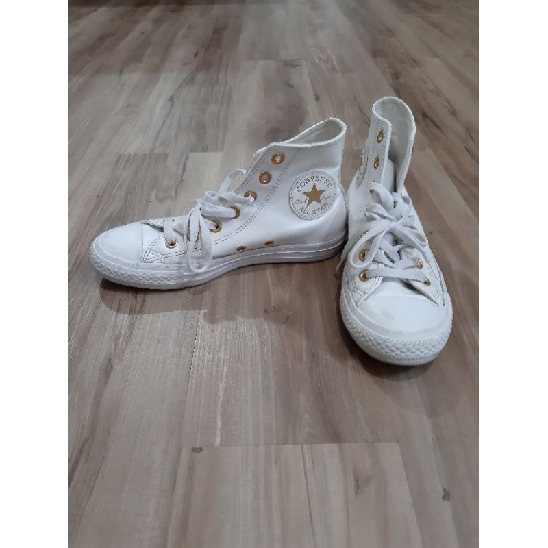 high white leather converse