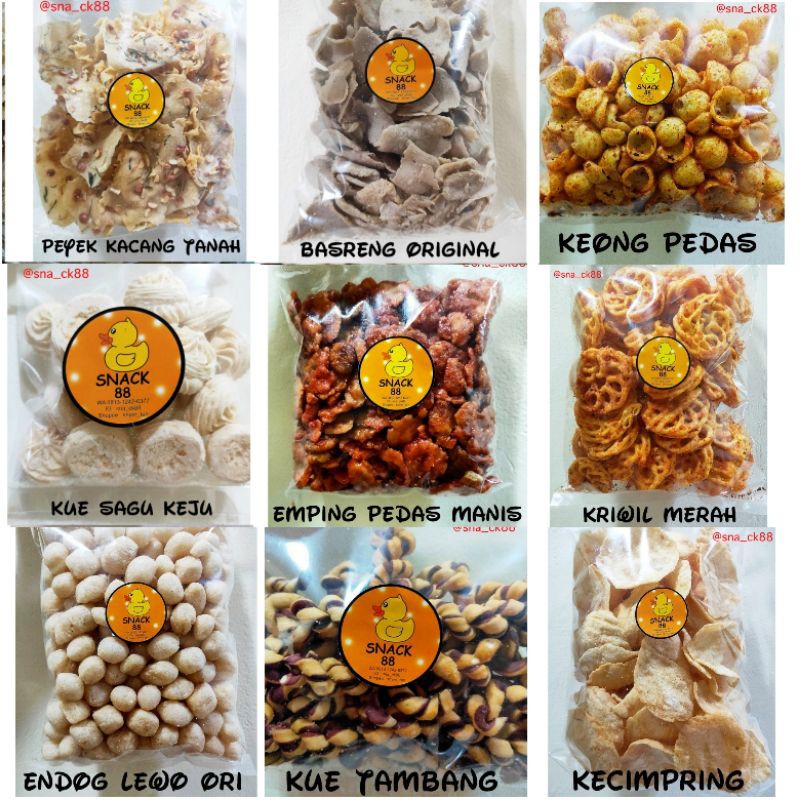 

Snack makanan ringan cemilan keripik kerupuk