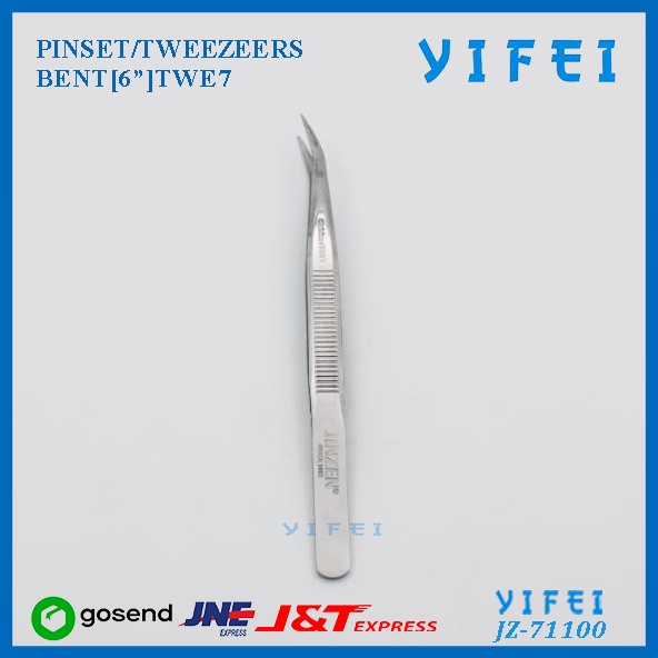 Pinset Pingset Twizer Benang Stainless Steel/Pinset Benang bengkok/Pinset Stainless SteelYIFEI-71100