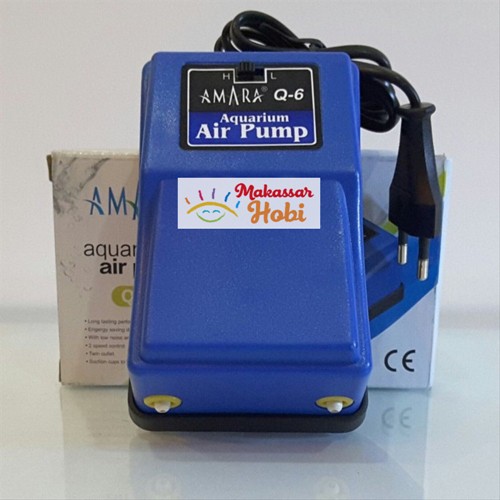 Aerator 2 Lubang AMARA Q6 Pompa Udara Aquarium Air Pump Q 6 Airator