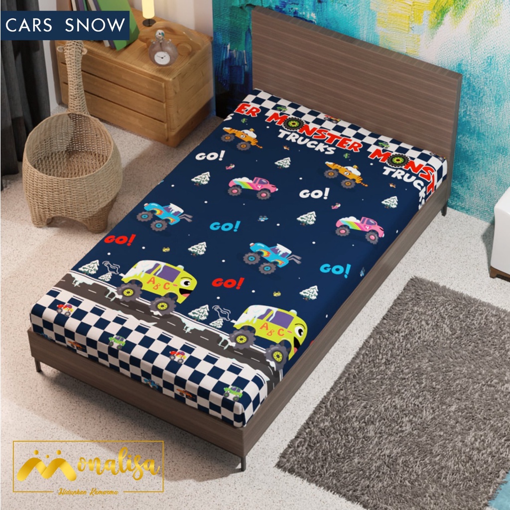 SPREI WATERPROOF MONALISA SINGLE 120X200 / PABRIKAN-car snow