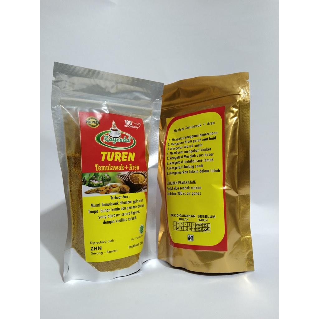 

TUREN Temulawak Bubuk Gula Aren Zayeeda 200gr
