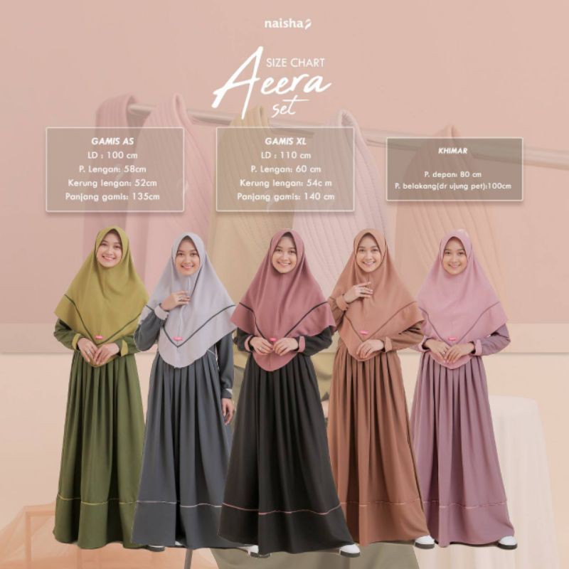 NAISHA - NEW AEERA SET (GAMIS + KHIMAR)
