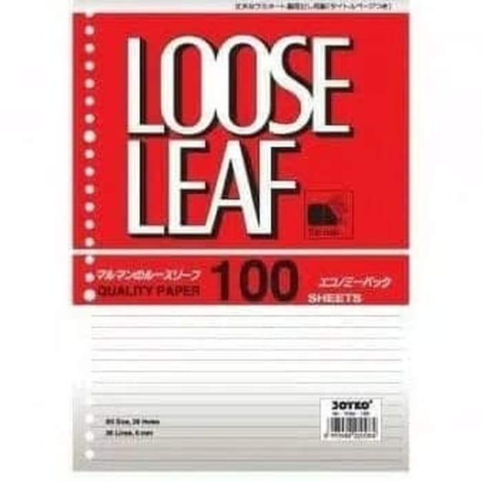 

Kertas File - Kertas Note - Isi Kertas Binder Kertas Loose Leaf Joyko Isi Binder 100 Lembar Produk