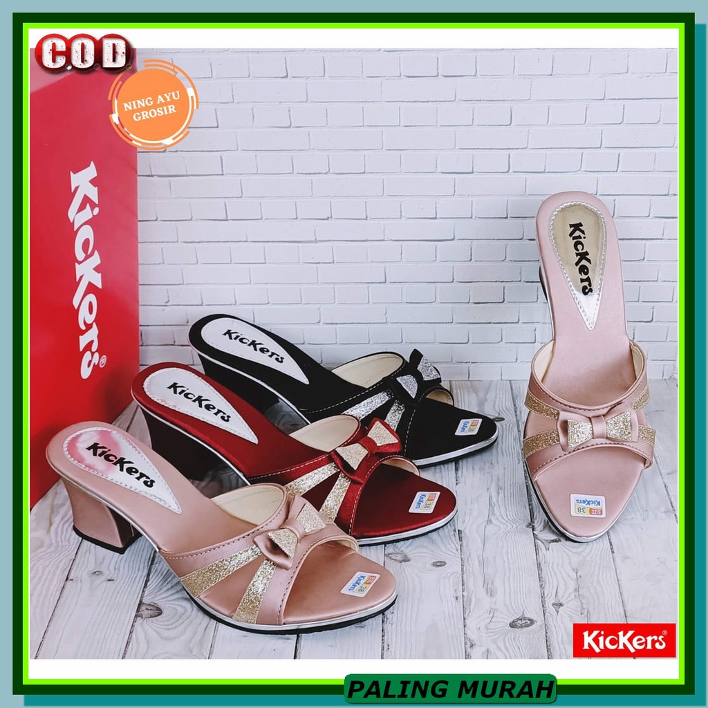 Sepatu Hak Wanita Terbaik- Sepatu Wedges Wanita Kelsey Nyaman Coc LK111 Sendal Wedges Wanita Hak Ta