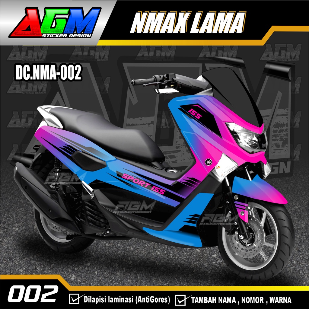 Decal stiker Nmax lama/stiker decal nmax Full Body  Aksesoris-cutting stiker AGM-002