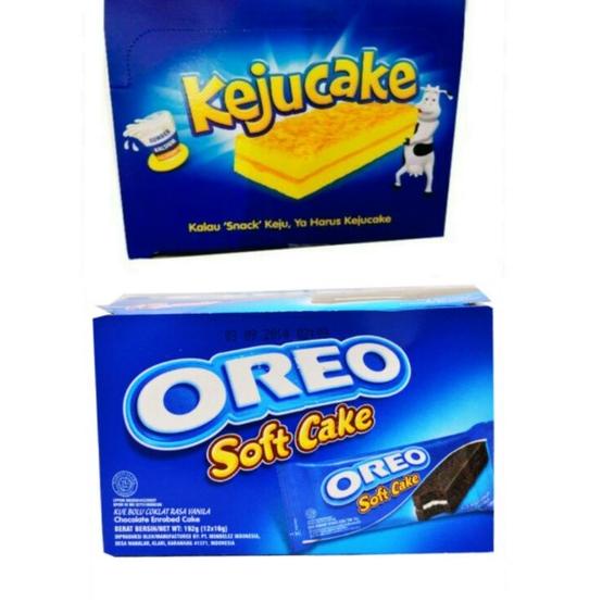 

Beli Dong--Keju Cake 16gr 1pak (isi 12) / Oreo Soft Cake 16gr (isi 12)