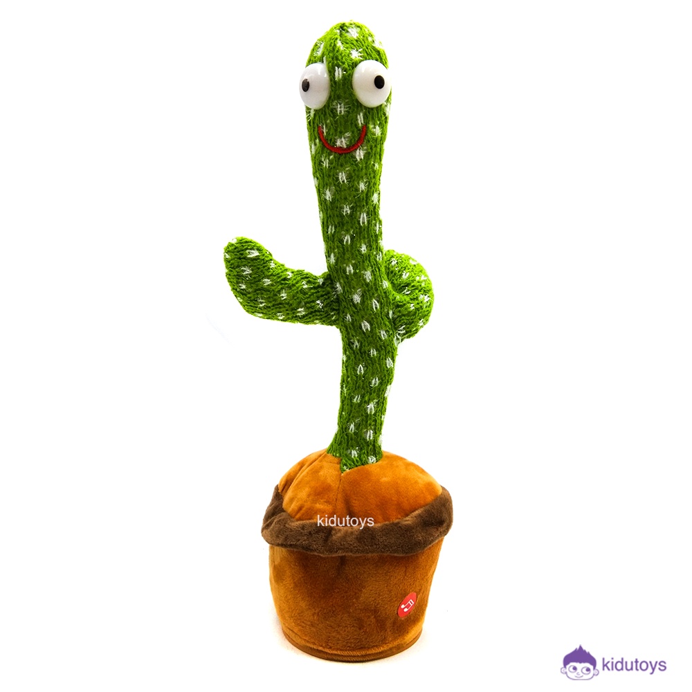 Mainan Anak Kaktus Joget Bergoyang Cactus Dance / Talking Cactus Green USB Charger Casan USB Kidu toys