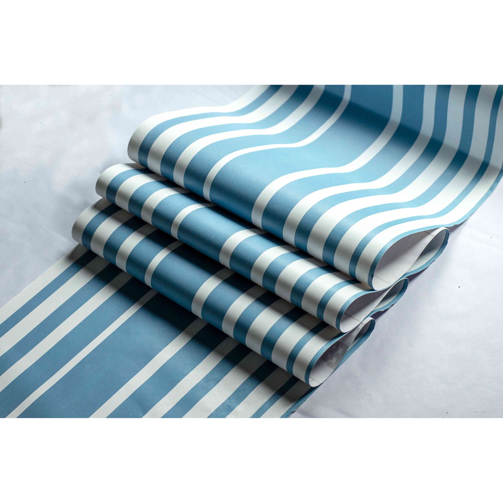 Wallpaper Sticker Motif Garis Biru  5227/ Wallpaper Sticker Murah dan Berkualitas