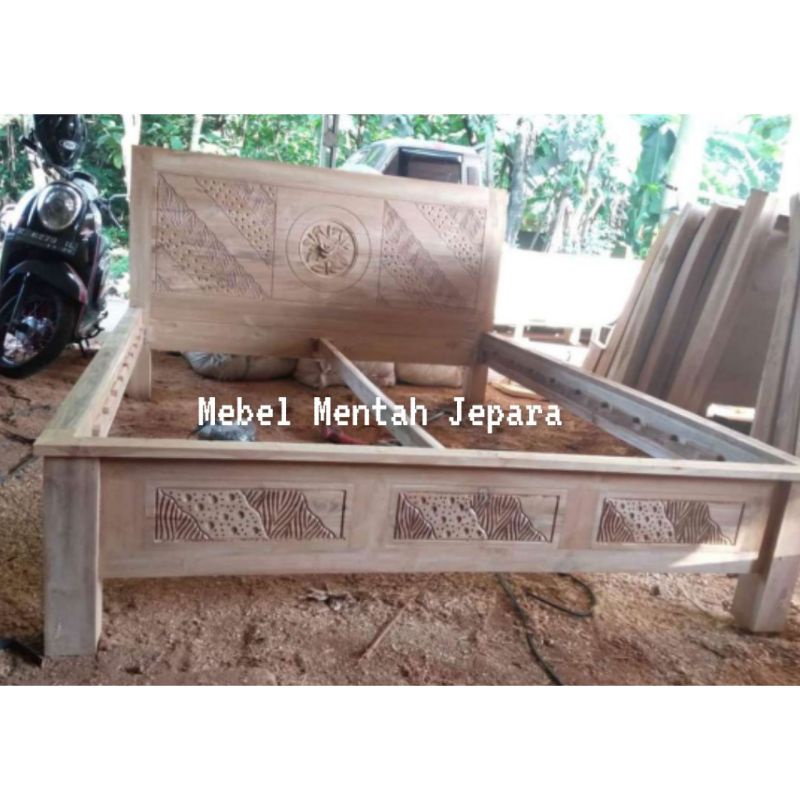 Tempat Tidur Minimalis Dipan Minimalis Mentah Mebel Jepara