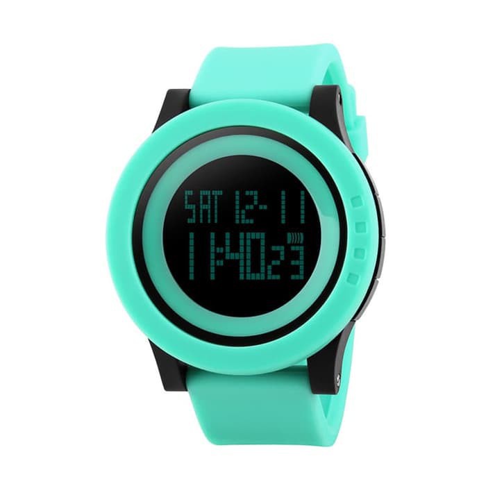 Jam Tangan Wanita Digital Skmei 1193 Light Green Water Resistant 30m
