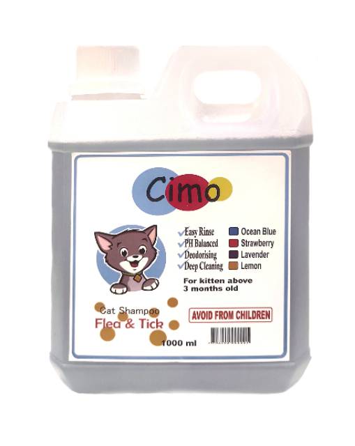 CIMO 1 LITER SHAMPO KUTU KUCING / FLEA AND TICK CAT SHAMPOO / GROOMING