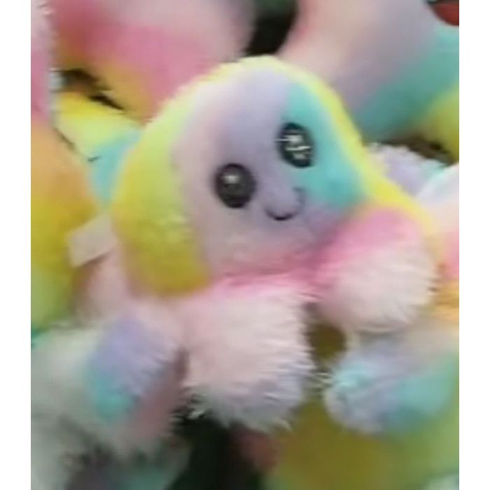 Boneka gurita rainbow timbal balik