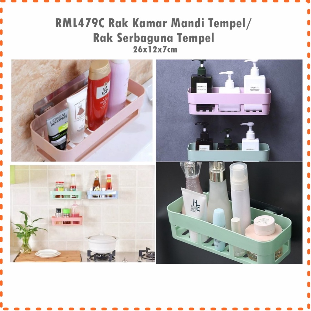 RML479C Rak Kamar Mandi Tempel/Rak Serbaguna Tempel