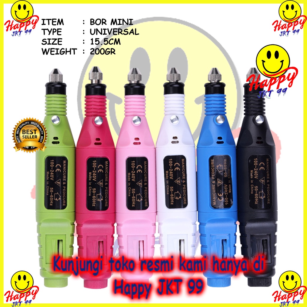 [ HAPPY JKT 99 ] BOR MINI ALAT UKIR GRAFIR GERINDA LISTRIK MINI PEN UKIR PEDICURE MANICURE MACHINE SET NAIL DRILL