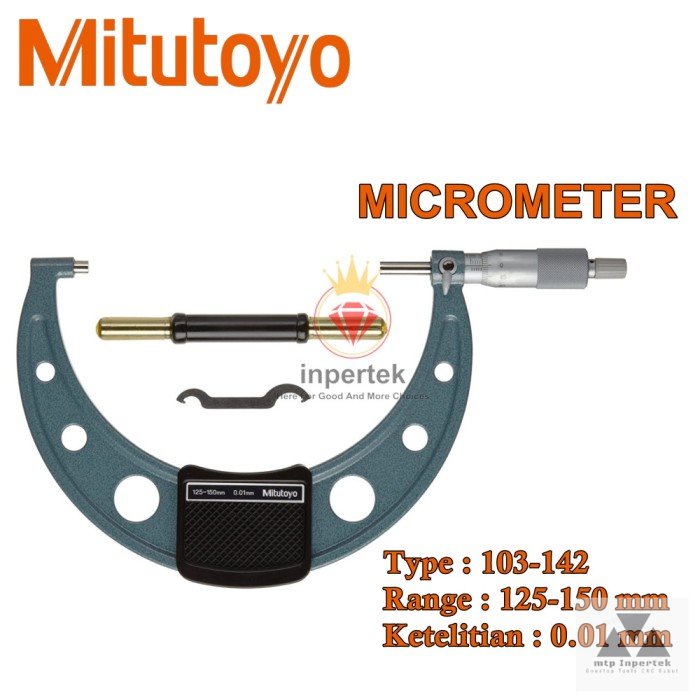 Micrometer MITUTOYO 103-142 Micrometer 125-150 MicroMeter Mitutoyo ORI mtpmtp