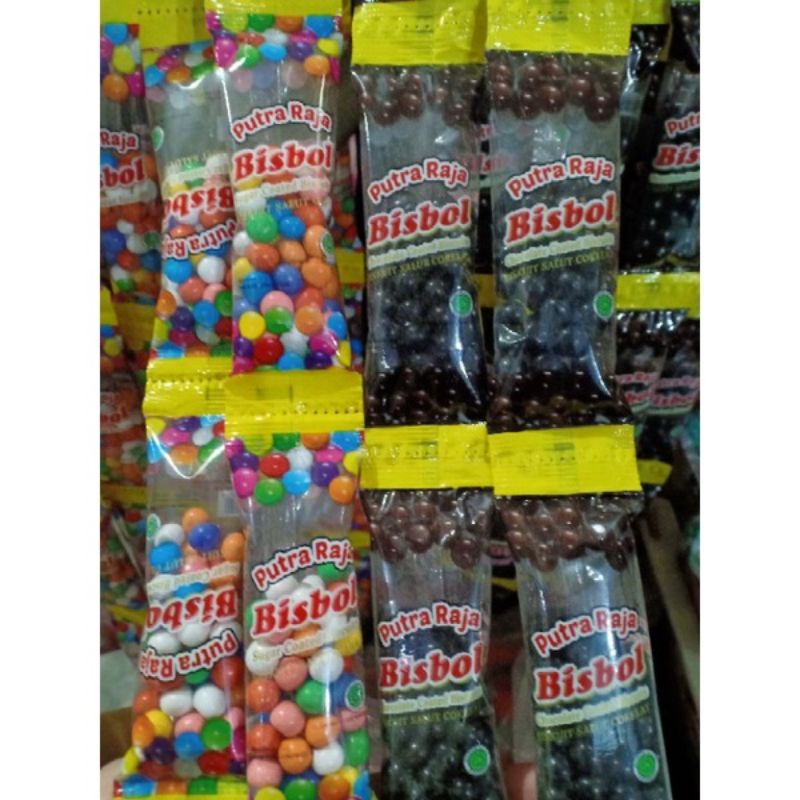 

putra raja bisbol biskuit salut coklat raja bisbol isi 10pcs