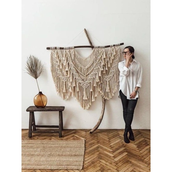 Large Macrame -Makrame hiasan dinding ukuran besar