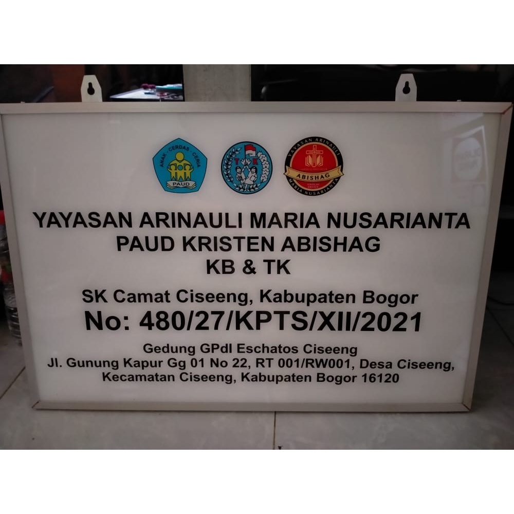 Jual Papan Nama Reklame Papan Nama Akrilik Perusahaan Sekolah Gereja